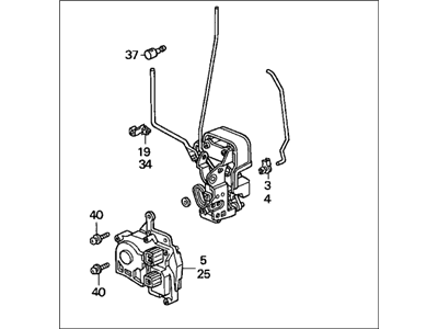 Honda 72150-S82-A01 Lock Assembly, Left Front Door Power