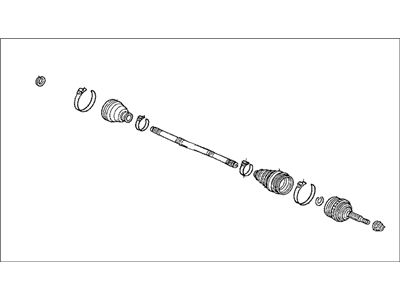 1998 Honda Accord Axle Shaft - 44011-S87-A50