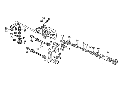 Honda 43018-S84-A52 Caliper Sub-Assembly, Right Rear