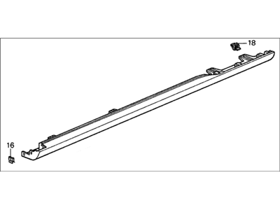 Honda 71850-S82-A00 Garnish Assy., L. Side Sill