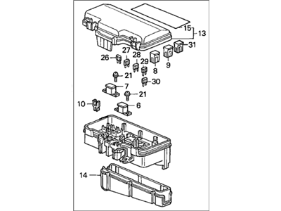 Honda Accord Relay Block - 38250-S84-A12