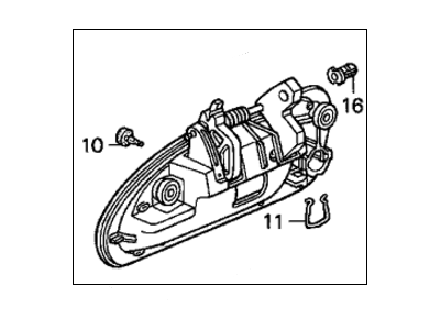 Honda 72140-S82-A01ZG Handle Assembly, Right Front Door (Outer) (San Marino Red)