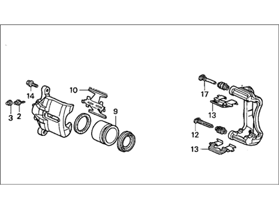 Honda 45018-S87-A01 Caliper Sub-Assembly, Right Front