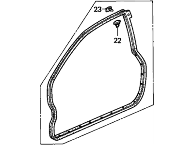 Honda 72310-S82-A01 Weatherstrip, R. FR. Door