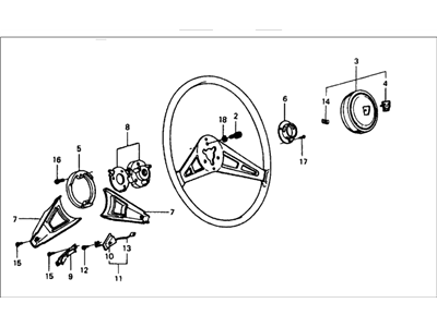 Honda 53100-634-004 Wheel Assembly, Steering (Tokyo Seat)