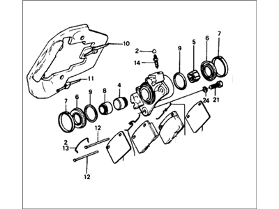 1975 Honda Civic Brake Caliper - 45230-657-672