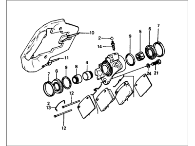 Honda 45210-657-672 Caliper Assembly, Passenger Side