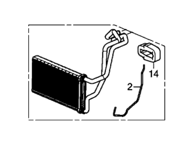 Honda 79115-T2F-A01 Core Sub-Assembly, Heater