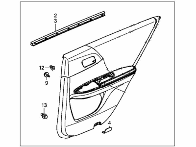 2013 Honda Accord Door Trim Panel - 83750-T2A-A01ZA