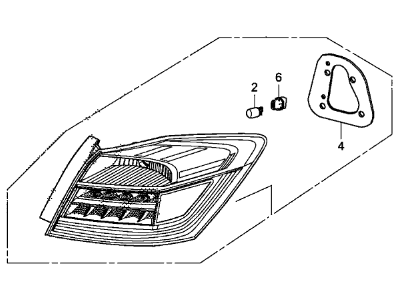 Honda 33550-T2A-A12 Light Assy ,L Tai