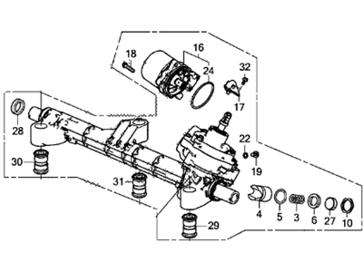 2013 Honda Accord Rack And Pinion - 53601-T2A-A04