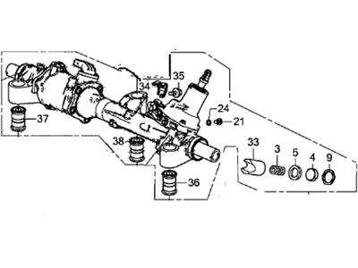 2016 Honda Accord Steering Gear Box - 53601-T2G-A81