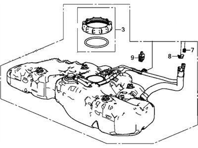 Honda 17044-T2A-L00 Tank Set, Fuel