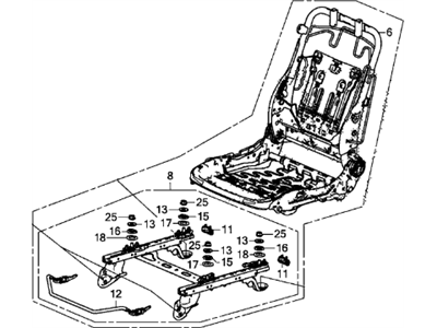 Honda 81126-T2G-A01 Frame, R. FR. Seat