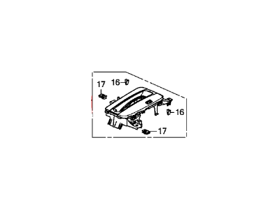 Honda 54721-T2A-A53ZA Escutcheon Set, (Gloss One Black)