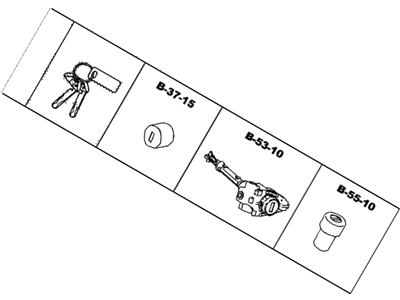 Honda 06350-T2A-A01 Set Key Cylinder