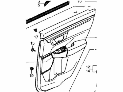 2013 Honda Accord Door Trim Panel - 83700-T2A-A01ZB