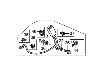 2009 Honda Fit Seat Belt Buckle - 04816-TK6-A01ZA