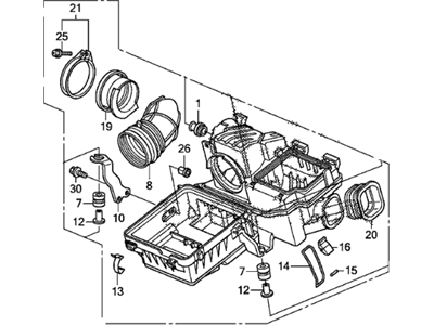 Honda 17201-RP3-A10 Case Set, Air Cleaner