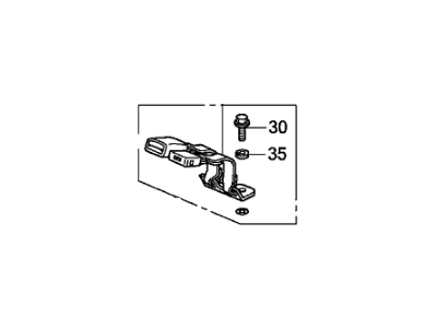 Honda 04826-TK6-A00ZA Buckle Set, L. RR. Seat Belt *NH167L* (GRAPHITE BLACK)