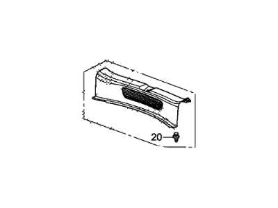 Honda 84640-TK6-A01ZA Lining Assy., RR. Panel *NH167L* (GRAPHITE BLACK)