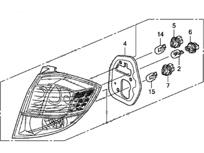 Honda 33550-TK6-A01 Taillight Assy., L.