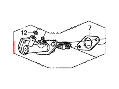 Honda 46925-TF0-A01 Master Cylinder Assembly, Clutch