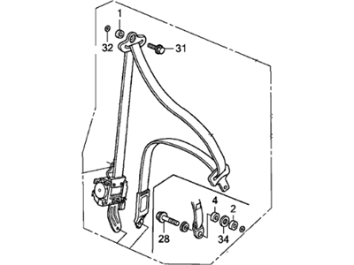 Honda Fit Seat Belt - 04814-TK6-A01ZB