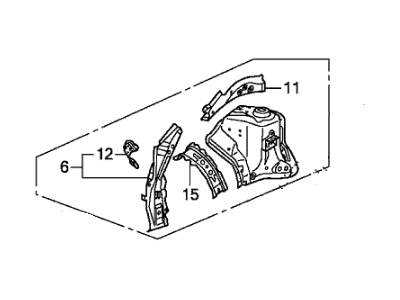 Honda 60650-TK6-A00ZZ Housing, R. FR. Shock Absorber