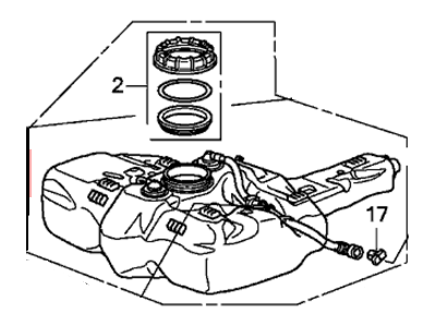 Honda 17044-TK6-A00 Tank Set, Fuel