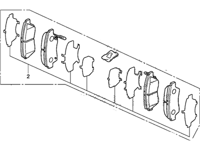 Honda 45022-TF2-J01 Pad Set, Front