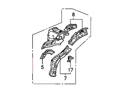 Honda 60750-TK6-A00ZZ Housing, L. FR. Shock Absorber