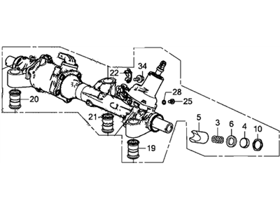 Honda Steering Gear Box - 53601-T3Z-A01