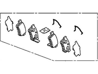 Honda 43022-TA0-A81 Set, Pad Rear