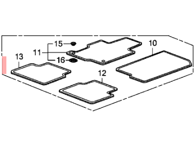 Honda 83600-T2F-A02ZA Floor Mat Set *NH167L*