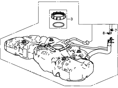 Honda 17044-T3Z-A30 Tank Set, Fuel