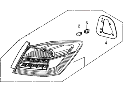 Honda Accord Tail Light - 33550-T3V-A02