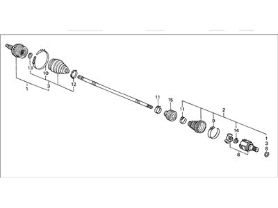 2001 Honda CR-V Axle Shaft - 44305-S10-C51