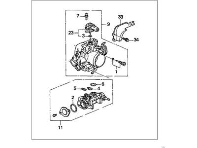 Honda 16400-PHK-A51 Body Assembly, Throttle (Gr87A)