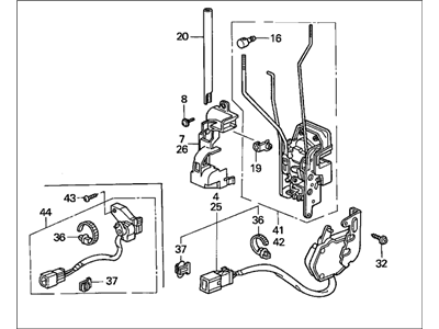 Honda 72150-S10-A01 Lock Assembly, Left Front Door Power