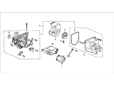 Honda 30100-P3F-A02 Distributor Assembly (Td-97U) (Tec)