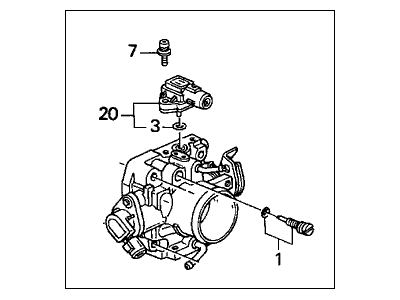 Honda CR-V Throttle Body - 16400-P3F-A01