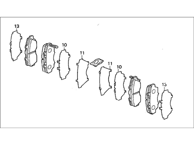 Honda 45022-S10-A03 Pad Set, Front