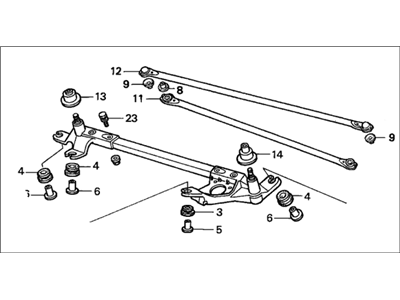 Honda 76530-S10-A01 Link, FR. Wiper