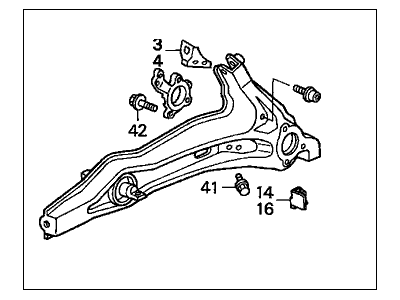 Honda 52371-S10-A12 Arm, Left Rear Trailing (Abs)