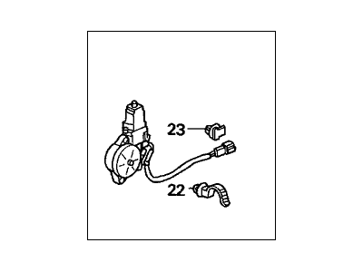 Honda 72715-S10-003 Motor Assembly, Right Rear Window