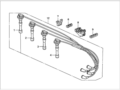 1997 Honda CR-V Spark Plug Wire - 32722-P75-A01