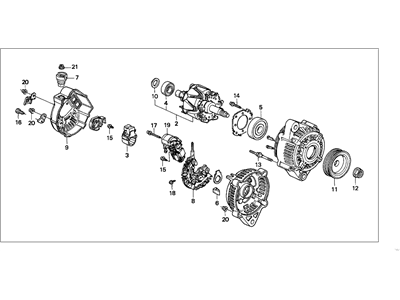 Honda 31100-P3F-J51 Alternator Assembly (Cjv26) (Denso)