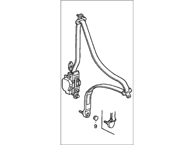 Honda 04814-S10-A01ZA Outer Set, Right Front Seat Belt (Excel Charcoal)