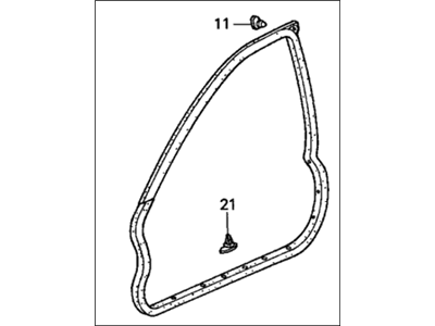 Honda 72310-S10-023 Weatherstrip, R. FR. Door